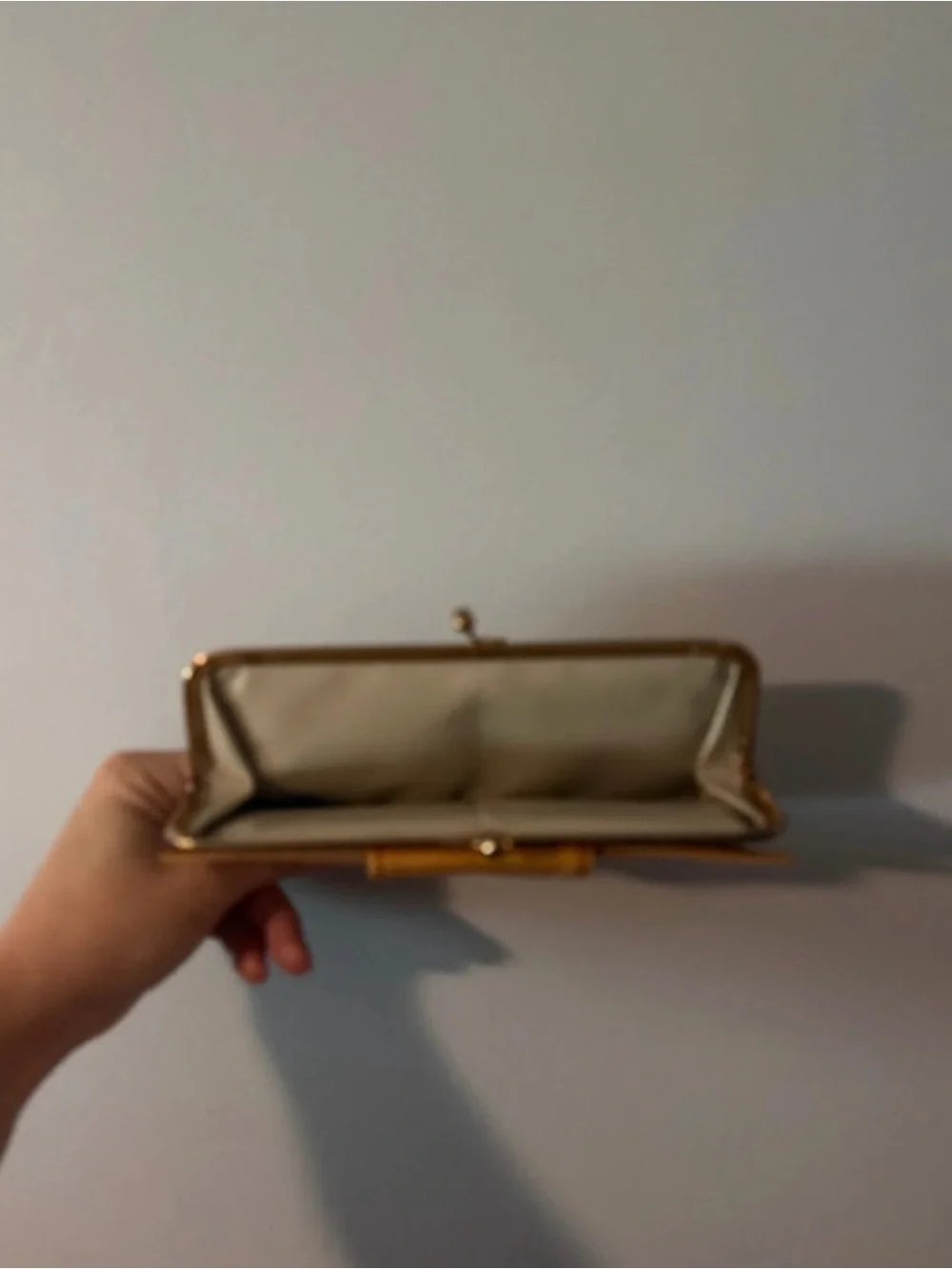 Buxton Mustard Yellow Leather Wallet Clutch